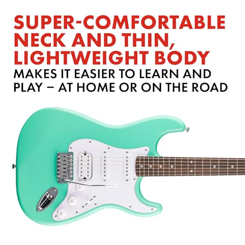 Image of Fender Squier Debut Series HSS Strat Lrl Wpg Sea Foam Green 379610549