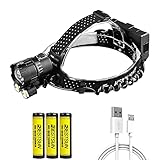 ✅【Luz Indicadora de Seguridad】 - Este linterna frontal recargable tiene un indicador de batería incorporado y una luz de advertencia roja en la parte trasera. El indicador de batería le permite conocer la carga restante de la batería en cualquier momento. La luz de advertencia roja intermitente lo hace más seguro cuando conduce o camina de noche