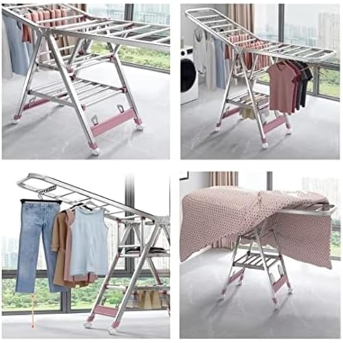 Étendoir à linge rétractable pliable pour optimiser l'espace en appartement - 7