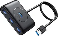 UGREEN Hub USB, hub USB 3.0 de 4 portas com cabo de extensão de 3 pés, divisor USB portátil de alta velocidade para MacBook Air, Mac Mini, iMac Pro, Surface Pro, XPS, PC, Flash Drive, HDD móv