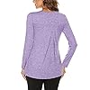 FREEYE-Womens-Long-Sleeve-Workout-T-Shirts-with-Built-in-Padded-Bra-Gym-Athletic-Running-Yoga-Tunic-Tops FREEYE Yoga Sports Workout Tops for Women, Long Sleeve Fall Sportswear Active-wear for Running Hiking Jogging with Mesh Breathable Padded Bra, Lightweight,Tummy Hiding Purple