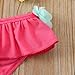 Newborn Baby Girls Bikini Sets Cute Flowers Halter Sleeveless Vest Top+Ruffled Shorts+Sun Hat 3pcs Summer Swimsuits (Rosy Flower Bikini Sets, 12-18 Months)