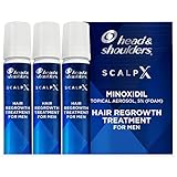 Head & Shoulders Scalp X 5% Minoxidil Hair Regrowth Treatment for Men, Topical Foam, White, 2.11 Fl...