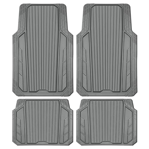 CAR PASS Heavy Duty Sporty Rubber Car Mats, Deep Dish