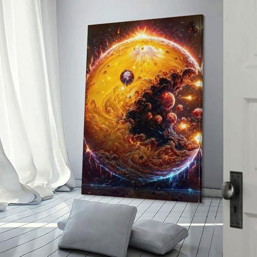 Déco Murale Retro_Space POLIUAWS Habiller un Grand Mur Blanc Salon
