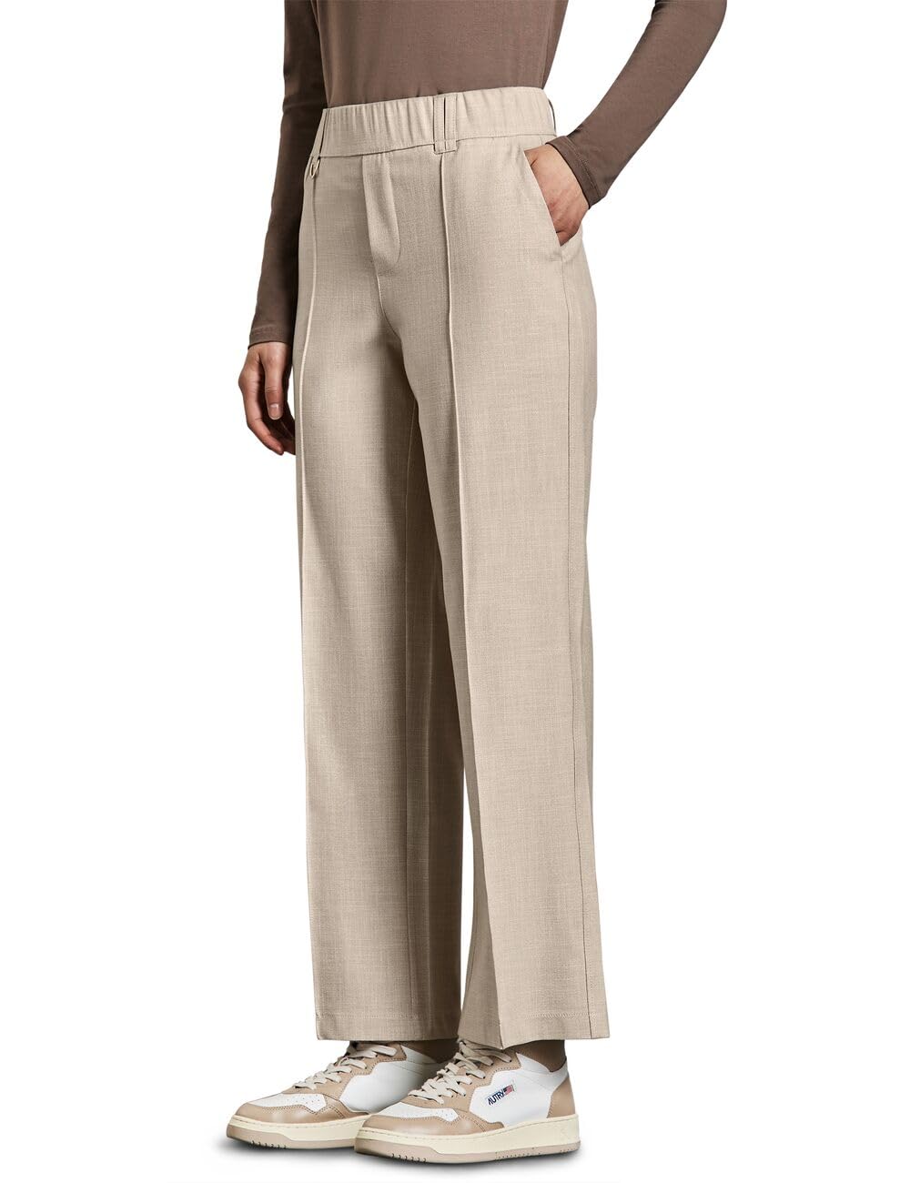 Street One Damen Straight Leg Melange-Hose