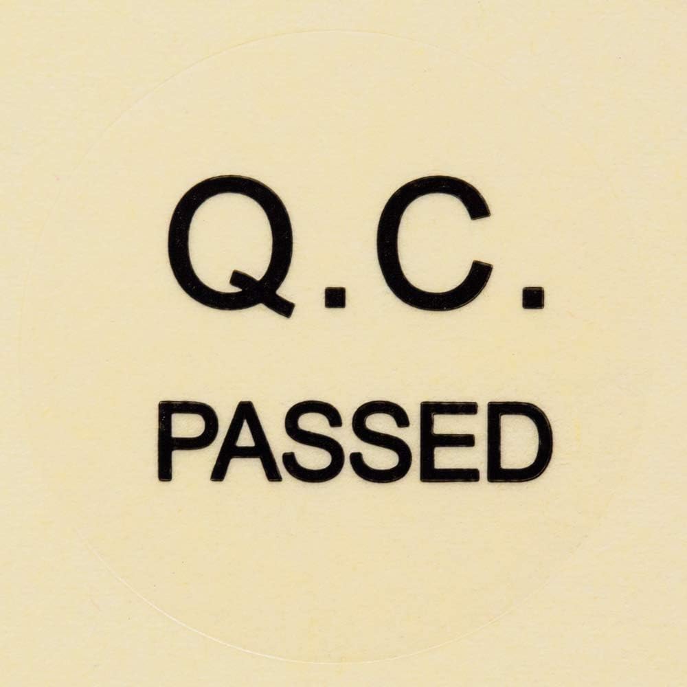 QC Passed Label Sticker Clear PVC Material Diameter 3CM Large Size QC Adhesive Sticker (500)