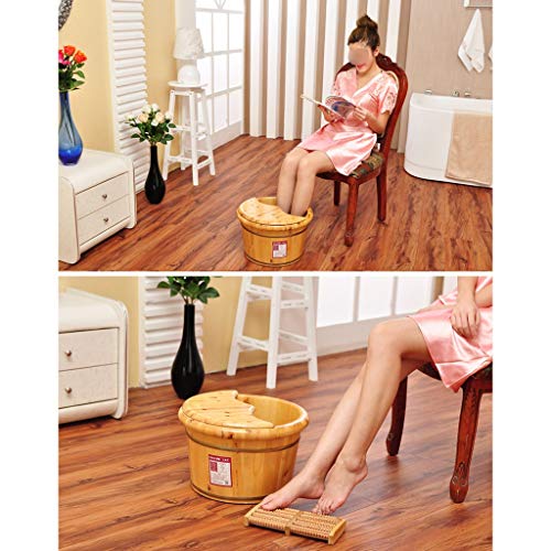 Spa de pies de madera maciza con masaje y cubeta 26 cm miniatura 4