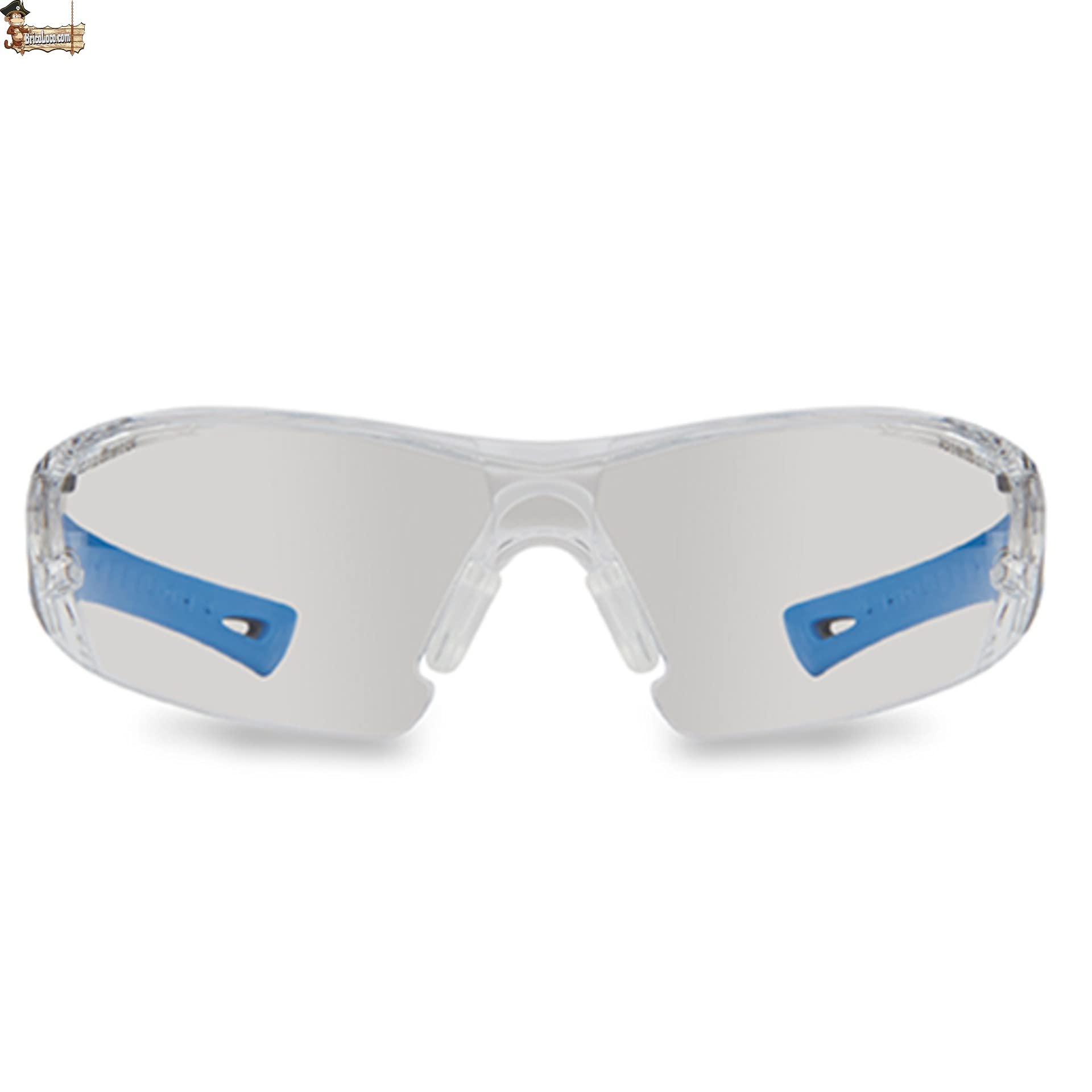 BricoLoco Ochronne okulary robocze, ergonomiczne, odporne na wstrząsy, filtr światła UV, odporne na zarysowania, przeciwmgielne, EPI
