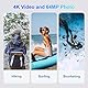 Digitalkamera, Yixinxin 4K 64MP 33FT UHD Unterwasserkamera zum Schnorcheln mit 32GB Karte Dual-Screen Kompakte wasserdichte staubdichte schwimmfähige Kamera Autofokus Digitalkamera wasserdicht 1500mAh