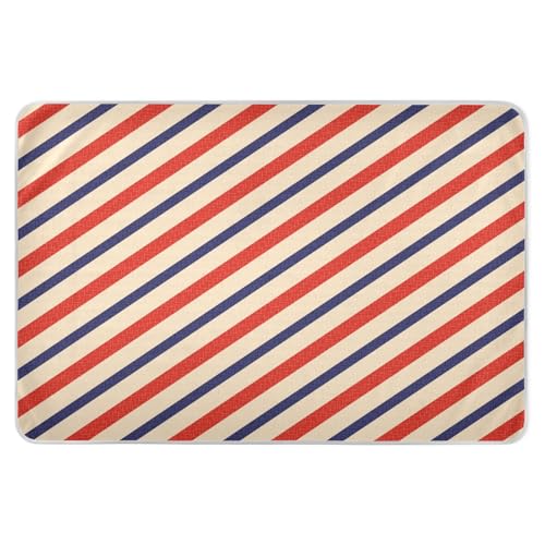 susiyo Seamless Patriotic Stripes Bed Pads for Incontinence Mattress Protector Anti-Slip Waterproof Pads (56