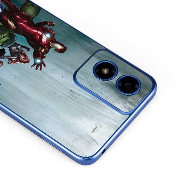 Skinit Decal Phone Skin Compatible with Moto G Play 4G - Officially Licensed Marvel Avengers Assemble Design