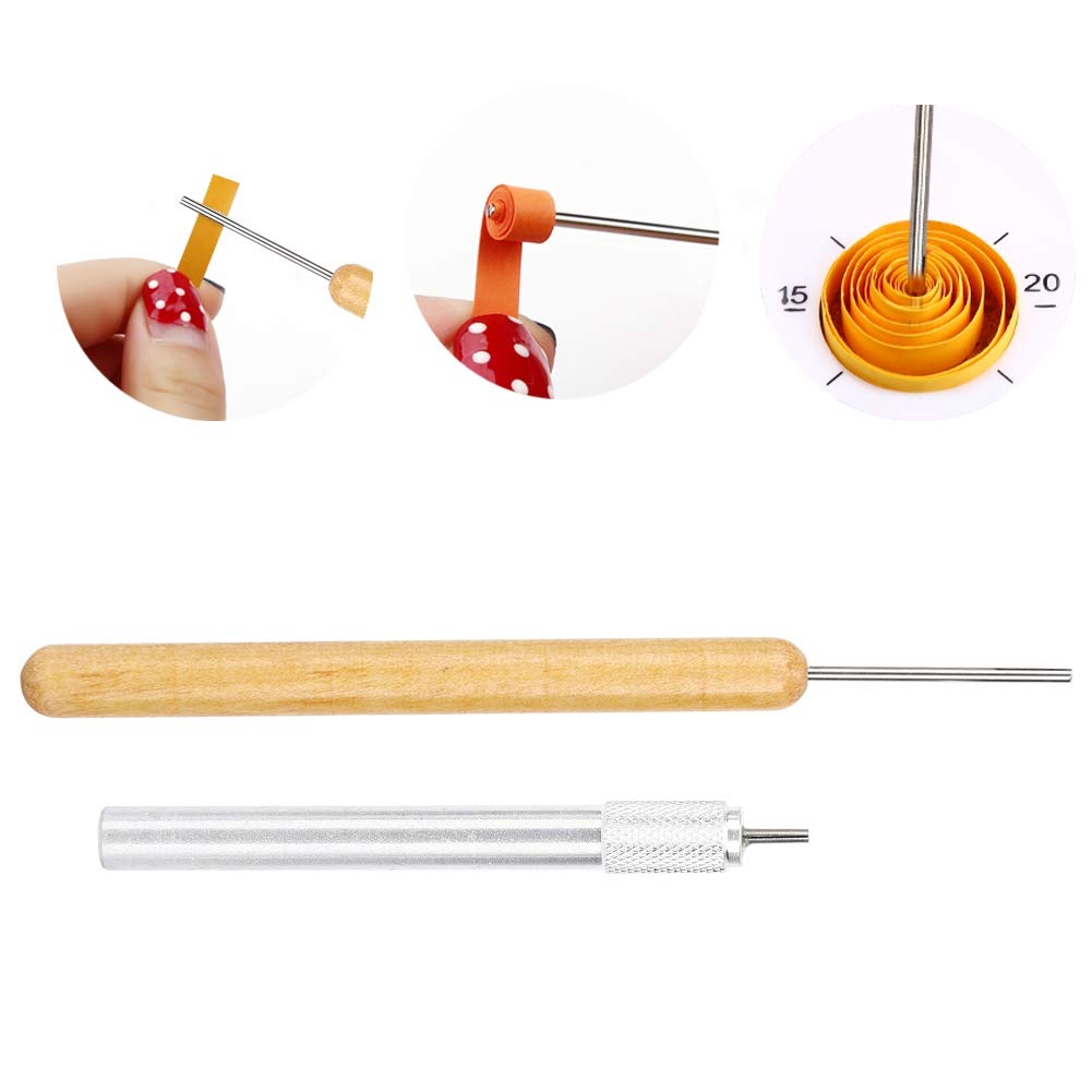 Paper Quilling Tools, Handmade Rolling Curling Quilling Needle Pen Paper Cardmaking Project Tools for Handcraft, Scrapbooking