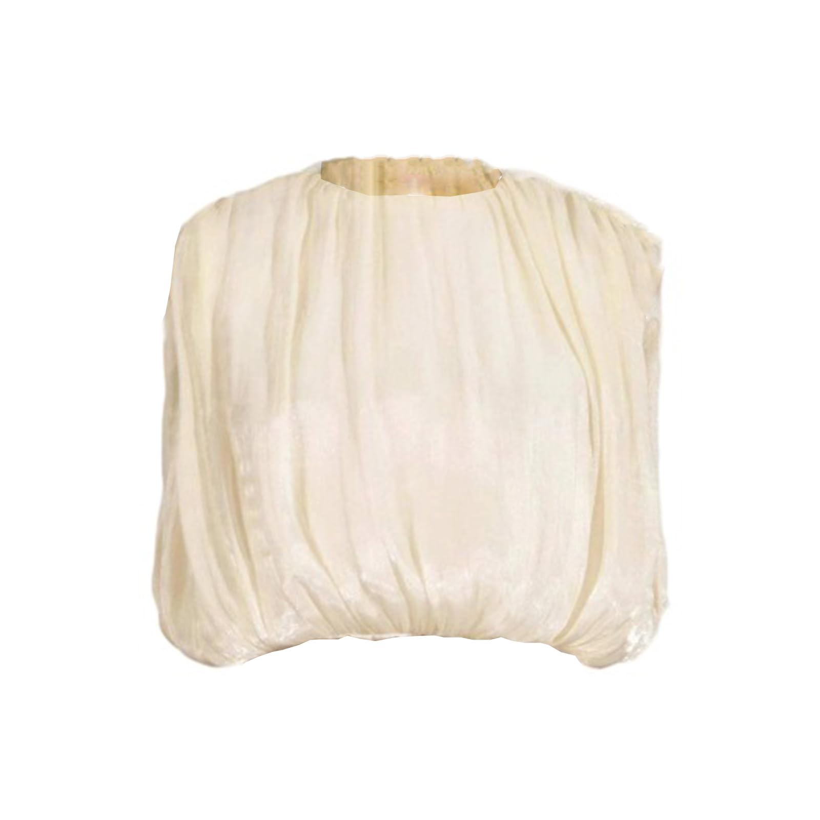 Femmes Débardeurs Sans Manches Plissé Gilet Crop Vest Chemise Col Rond Solide Décontracté Loose Fit Blouse