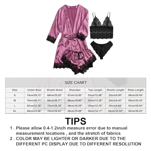 Ensemble de lingerie avec peignoir en dentelle pour voyage et spa