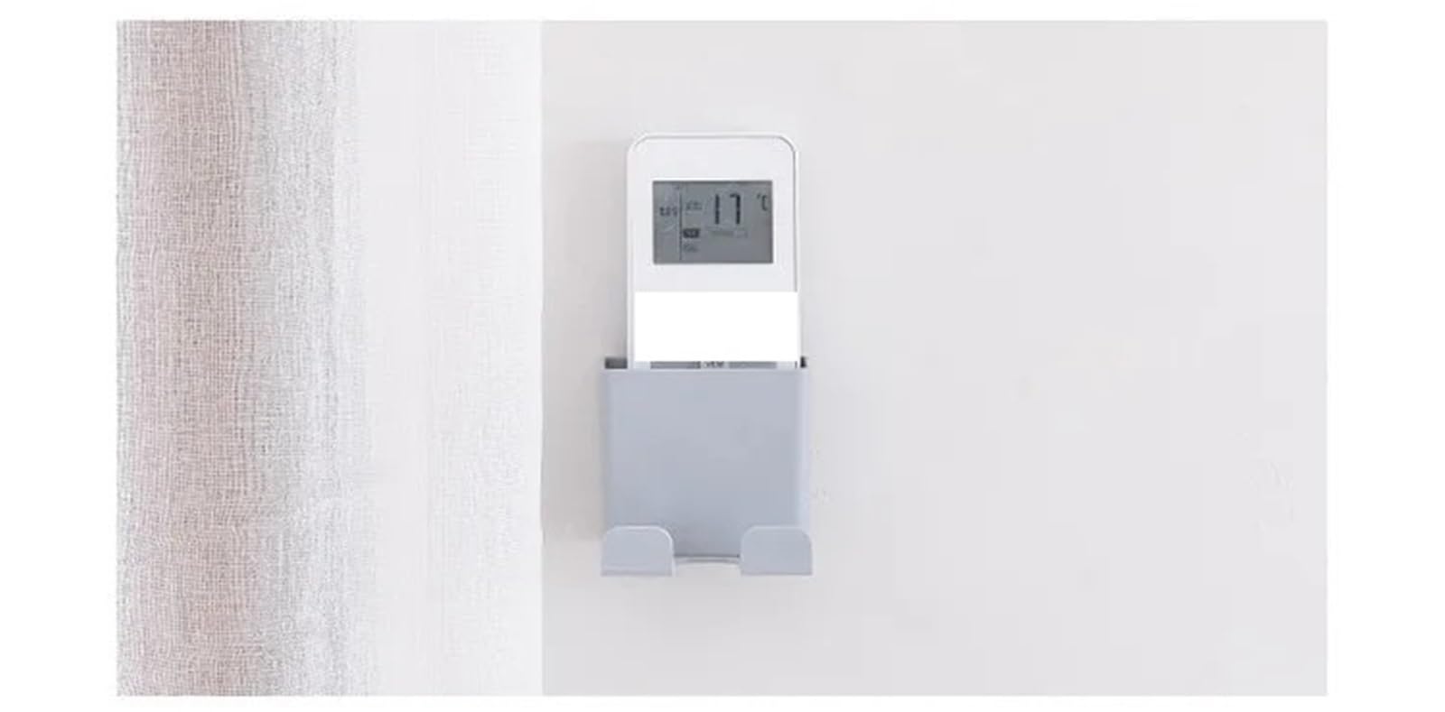 Organizador De Mandos A Distancia Caja de almacenamiento organizadora montada en la pared, caja for aire acondicionado con Control remoto, organizador, 4 Uds(Gray)