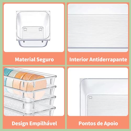 Kit 25 Organizador de Gaveta, Organizador Acrilico, Multiuso Organizador Modular Para Geladeiras Maq