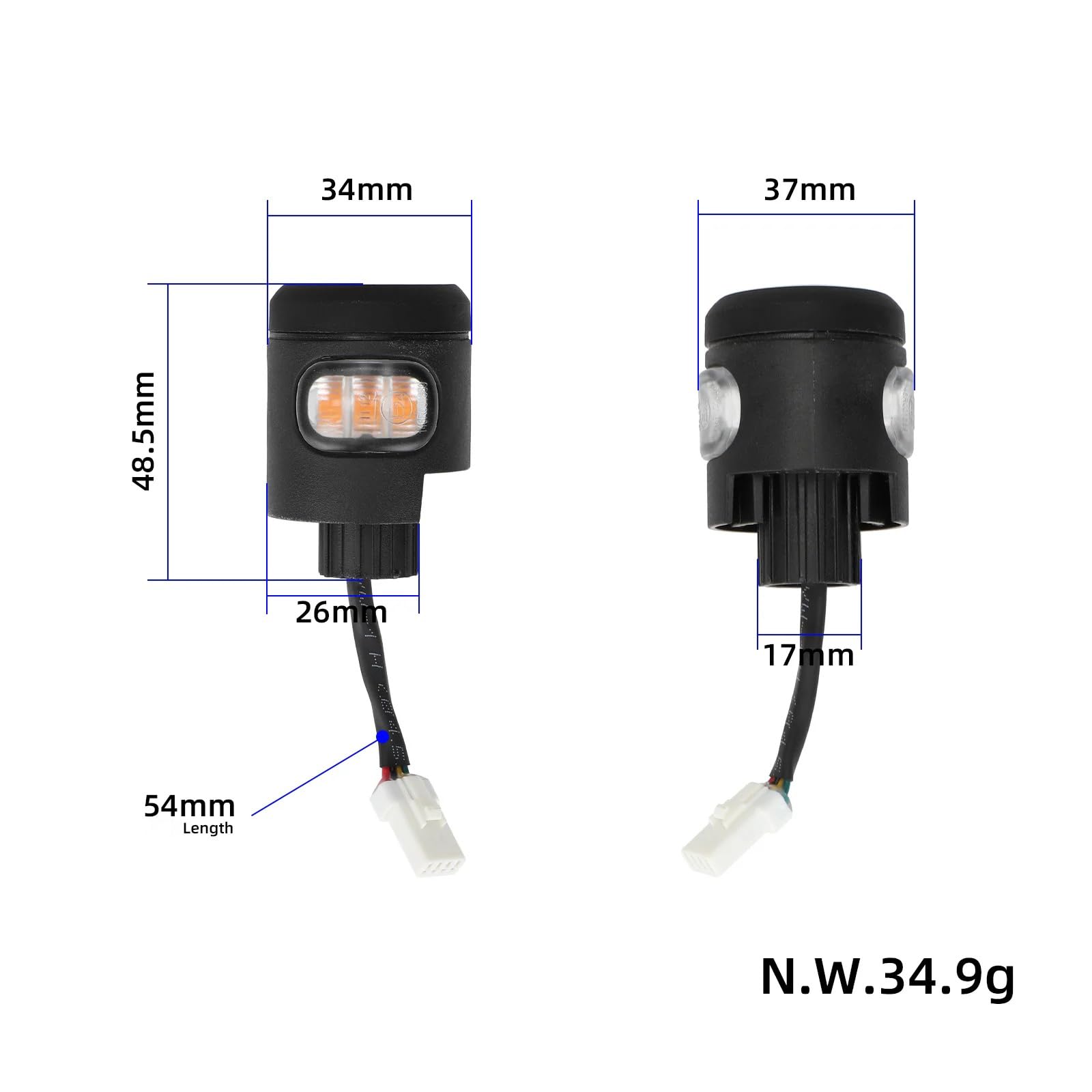 LED Lampes de Guidon pour Segway Ninebot Max G3/F3/ZT3 Indicateurs Clignotant Intégré Universelle Gauche-Droite Feu de Sécurité Poignée Lumière Accessoires pour Scooter Électriques