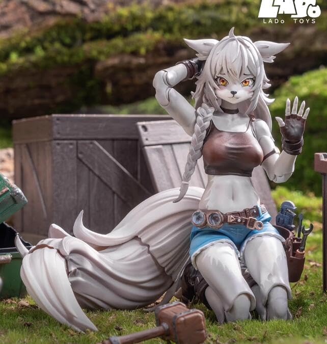 LADoTOYS 1/12 機甲少女 Liya 修理工 アクション ケモプラ Amazon.co.jp: 「AC」LADOTOYS 1/12 狐娘 修理工 LIYA 可動 アクション