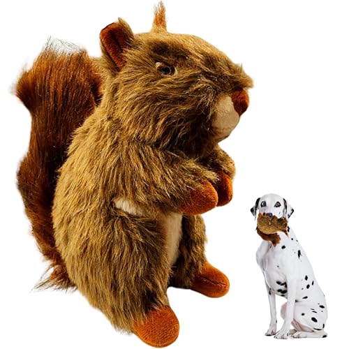 Juguetes de peluche para perros de ardilla | Juguetes de peluche para mascotas | Juguete interactivo para perros | Juguete chirriante de peluche | Juguete de ardilla para perros con chirriador |
