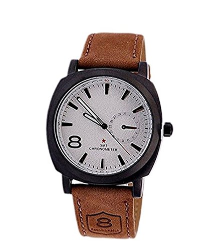 nalmatoionme deportes al aire libre Fashion de hombre elegante piel sintética analógico de cuarzo reloj de pulsera