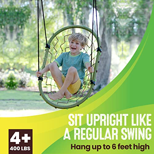 Swurfer Tree Swing – Swing Chair, Outdoor Swing For Kids, Tree Swings For Kids And Adults Outdoor, Weather Resistant, Heavy Duty Metal Frame Multi-Position, Ages 4 And Up, Holds Up To 400Lbs #TOP1