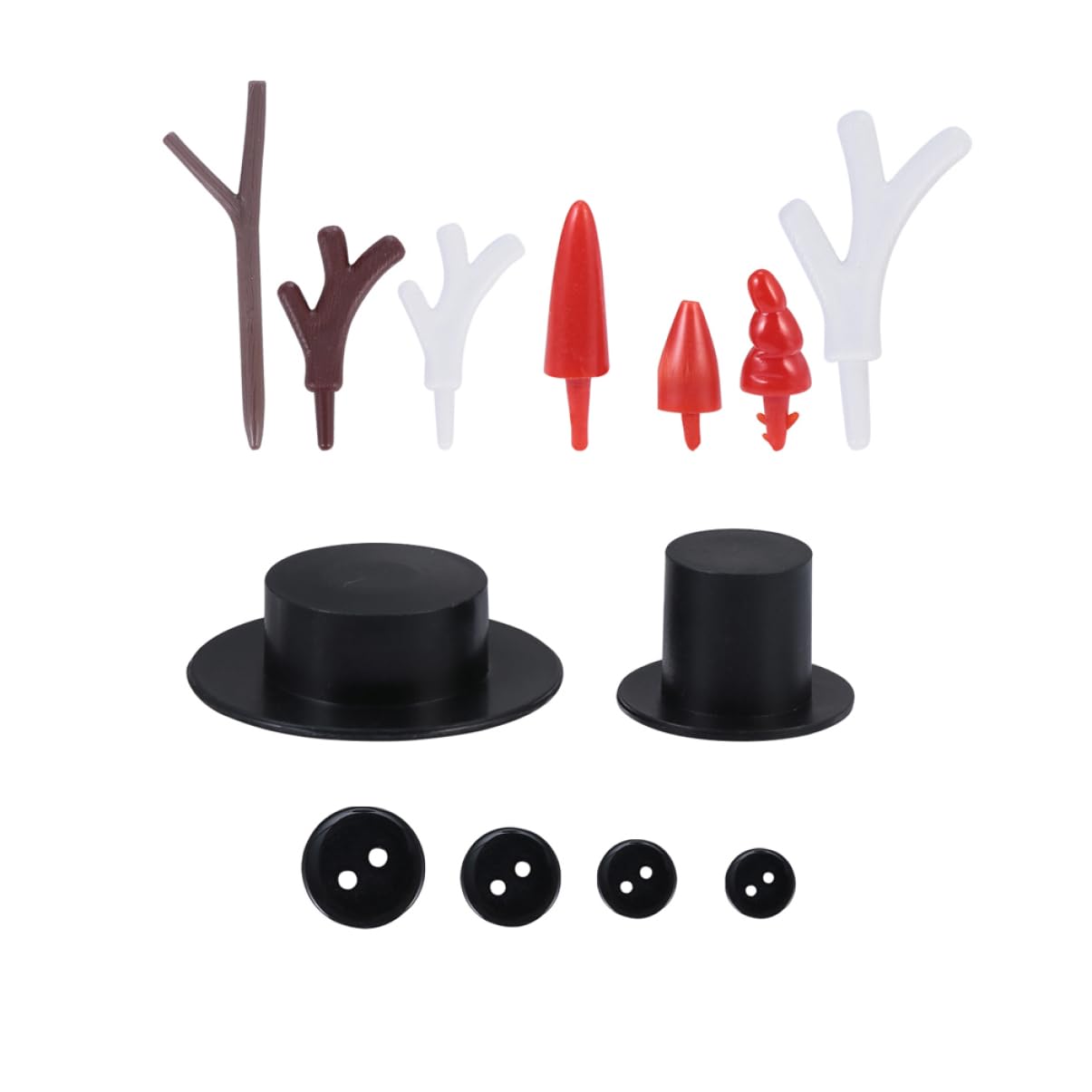 ABOOFAN 3 Sätze Handgefertigte Accessoires Weihnachtsschmuck Für Baum Schneemanndekoration Im Freien Winterdeko Weihnachts Party Weihnachtsschneemann Diy Zubehör Plastik 302 Stück * 3