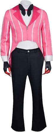 Alastor Hazbin Copslay Suit Hotel Costume Adult Alastor Jacket Shirt Pants Gloves Bow Tie Outfit for Mens Halloween