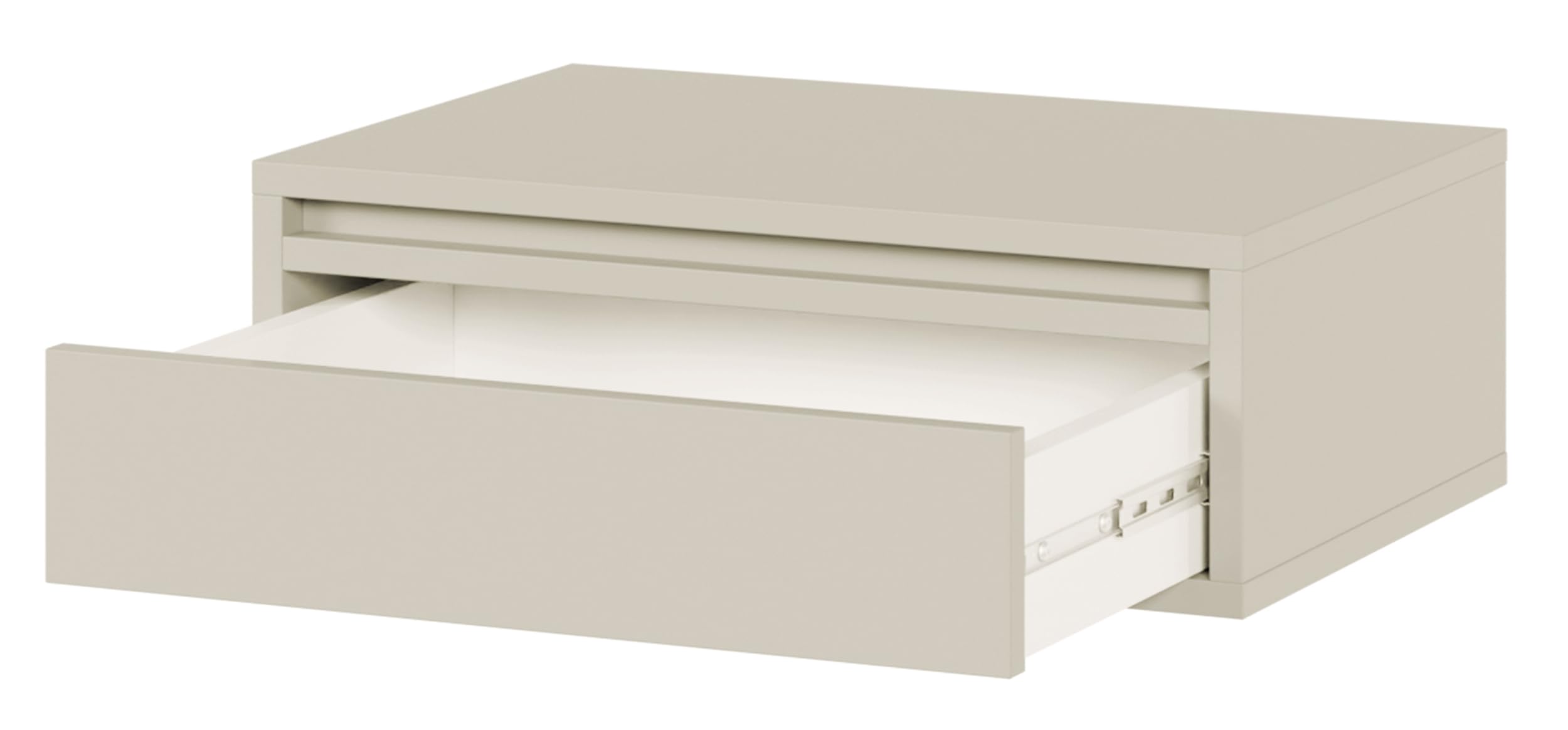 Selsey Comodino Per Camera Da Letto Con Cassetto Comodino Da Notte Sospeso Stile Moderno 50 cm Beige Grigio Evo