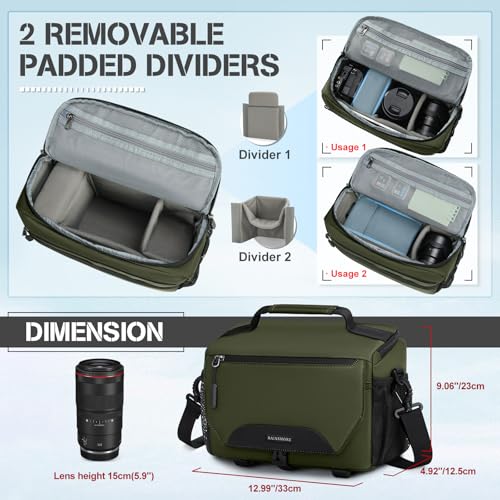 Bolsa para Cámara DSLR/SLR Impermeable Verde miniatura 2