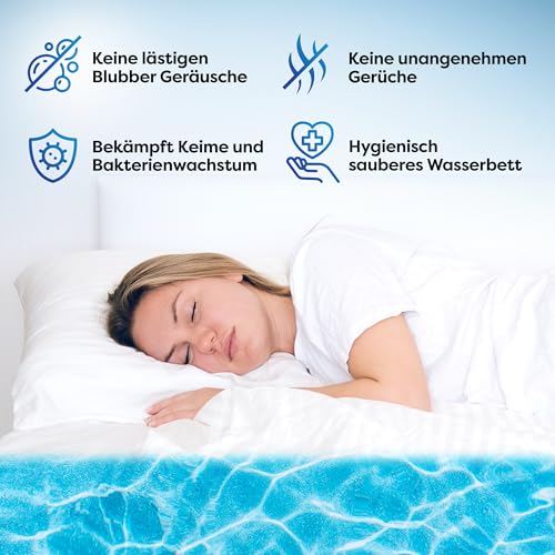 blupalu Wasserbett Conditioner Premium Care – 10x 250ml – Wasserbetten Konditionierer gegen Gerüche & Algen, Pflege für alle Wassermatratzen & Systeme aller bekannten Hersteller