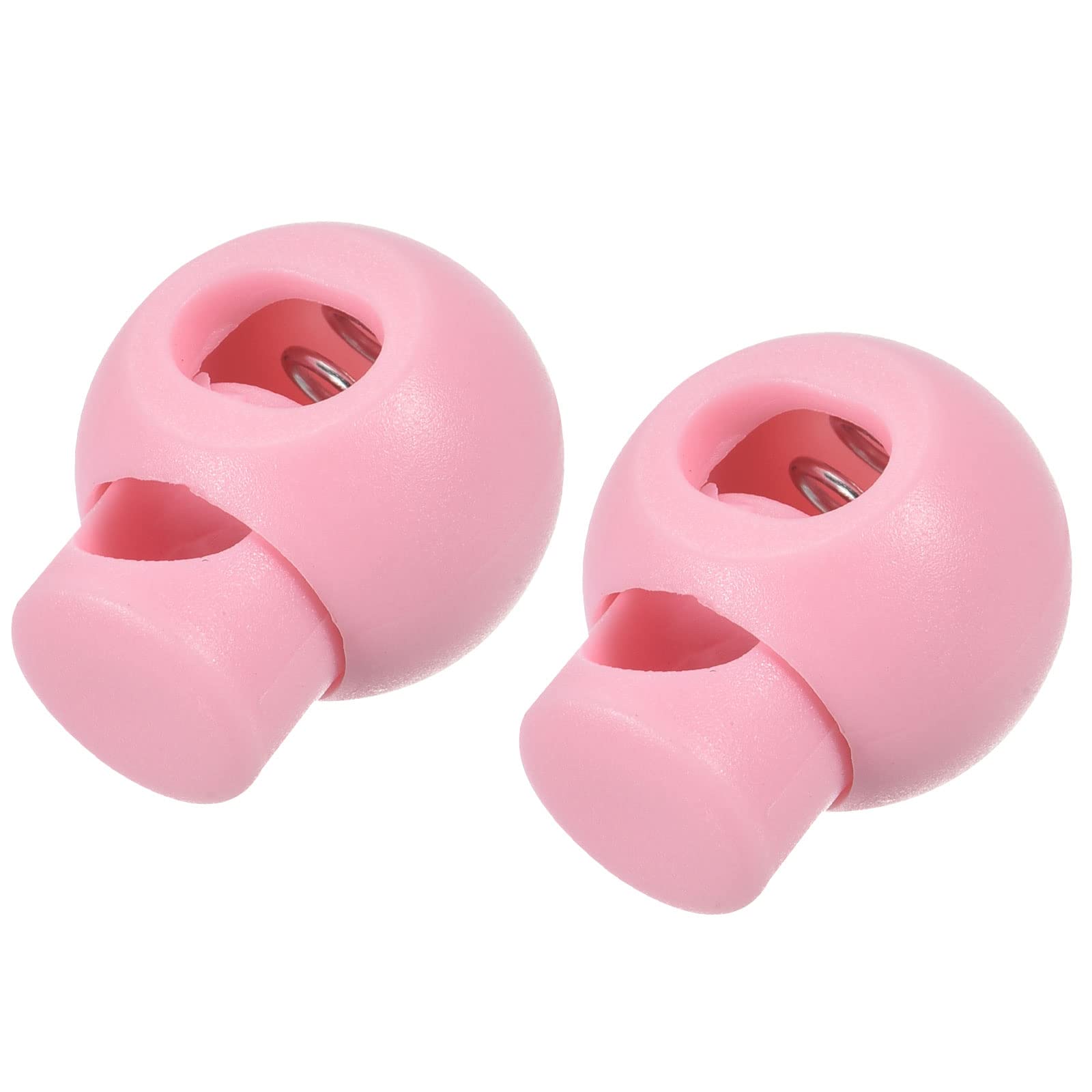 METALLIXITY Plastic Cord Locks (0.3" x 0.2")10pcs, Single Hole Spring Cord Locks Round Toggle Stoppers for Shoelaces, Drawstrings, Backpacks, Bag,