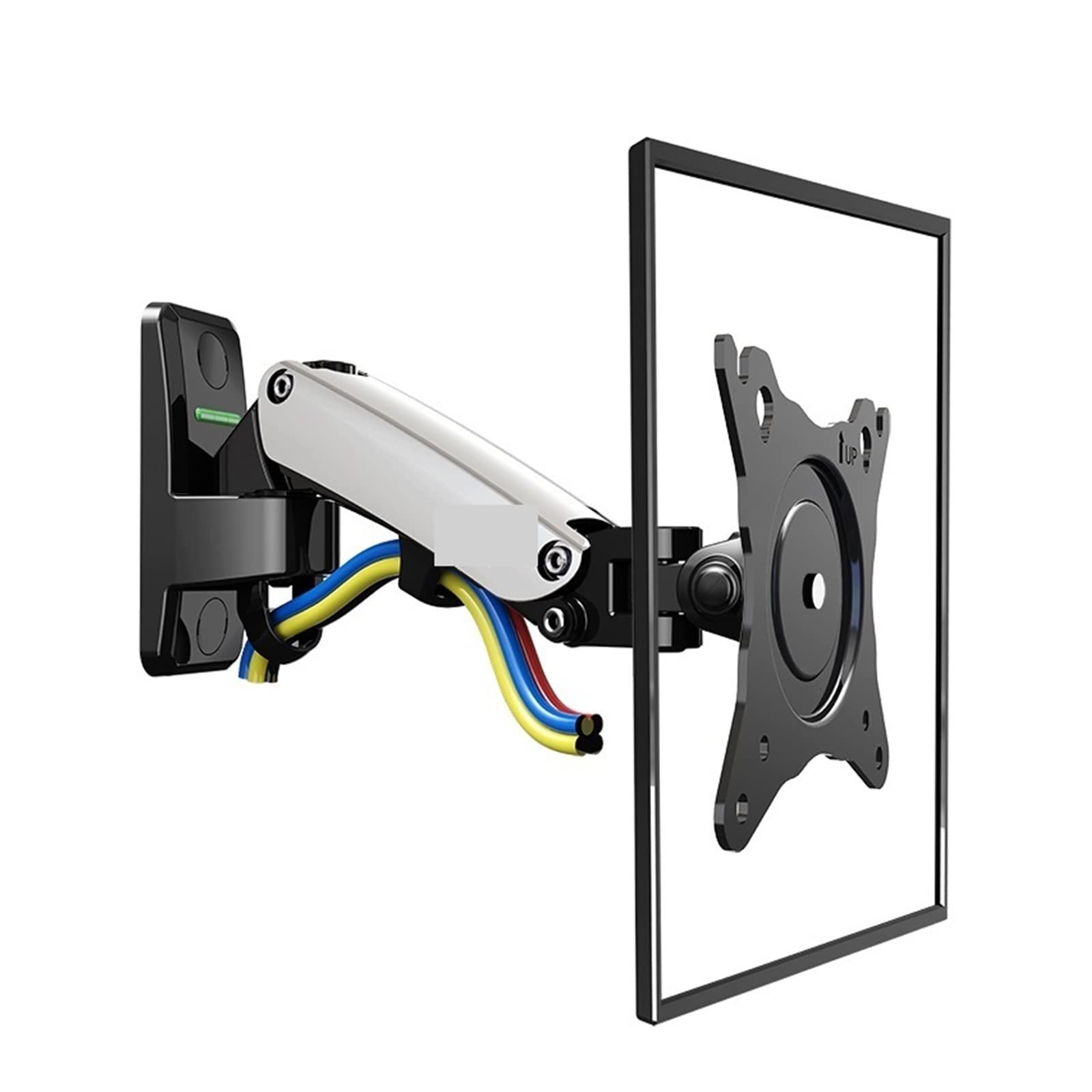 SaryEdge Screen Stand, F120 17-27" Gas Spring Full Motion TV Wall Mount Bracket LCD Monitor Stand Aluminum Arm Bracket Silver 360 Rotate,F120 SILVER,F120 SILVER