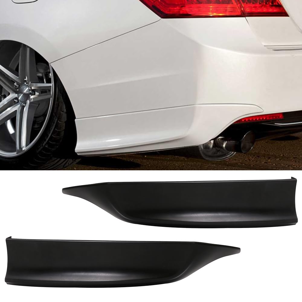 Rear Bumper Lip Compatible with 2013-2015 Honda Accord, HFP Style Black PU Rear Lip Finisher Under Chin Spoiler Underspoiler Splitter Valance Underbody Bumper Fascia Add On by IKON MOTORSPORTS, 2014