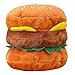 JSGHGDF Pet Dogs Chew Toy Hamburger Plush Cat Soft Teething Toy Aggressive Chewers Puppy Gift