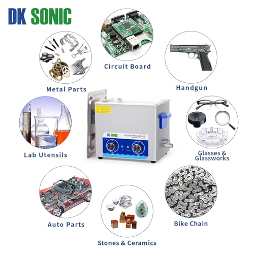 Dk Sonic DK-1000H Ultrasonic Cleaner With Heater,Timer And Basket For Lab Tools, Metal Parts, Carburetor thumb #4