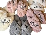 Personalized Holiday Bridal Slipper Bridesmaid Customized Gifts for her Bridal Shower Wedding Brides