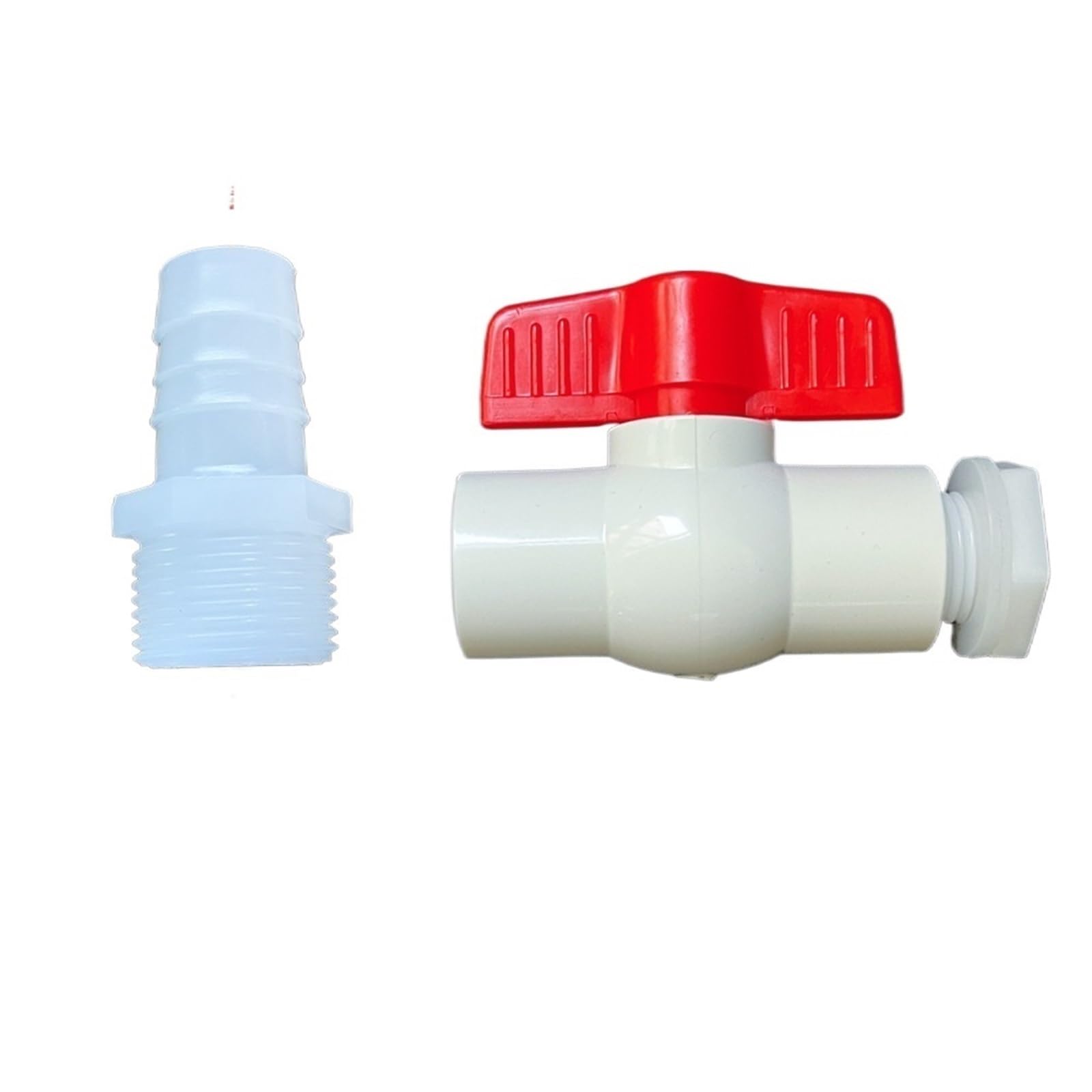 Mexeword One Color 1Pc Water Tank Valve Drain Switch Hose Connector Flow Regulation G3/4 Inch Dn20 Thread Plastic Garden Irrigation(18Mm Valve 1Pc)