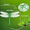 PCTC 8 PCS Fake Dragonfly Clips,3D Outdoor Dragon Fly Decor Clip on Dragonfly for Bugs Dragonfly Garden Stakes Gardening Decoration Insert Plaque Yard Ornaments Outdoors #3