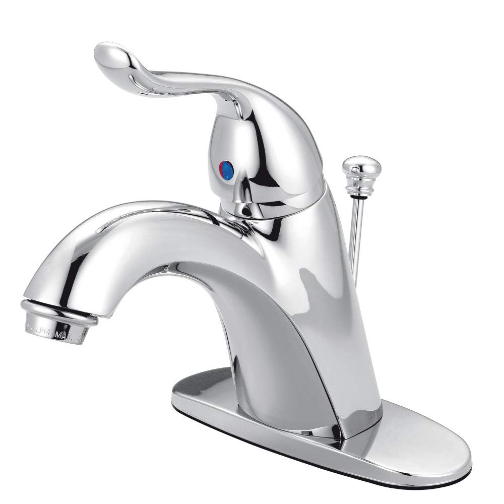 Kingston Brass KB6401YL Yosemite Banyo Bataryası, 6-1/8 inç Emzik Erişimi, Parlak Krom