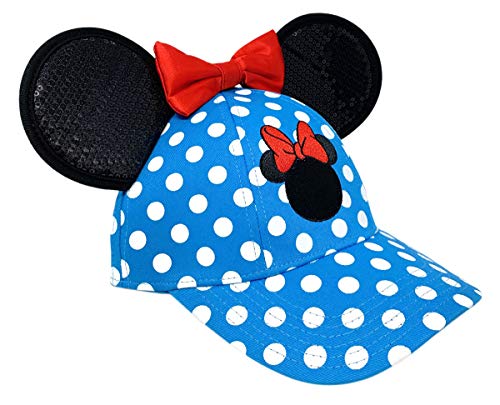 Disney Youth Vintage Minnie Polka Dot Ear Hat, Blue Red