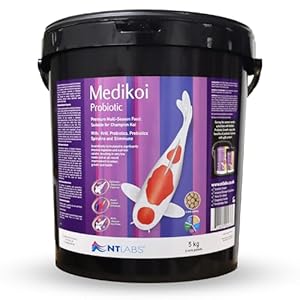 NT Labs Medikoi Probiotic Multi-Season, Complete Feed For All Pond Fish, Ideal For All Year Round Feeding, Rich in Probiotic Bacteria, Maintains Immune System, Koi Fish Food (6mm) (5 kg)