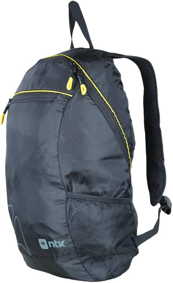 NTK, Mochila Dobrável Pocky em Poliéster 420D, Preto