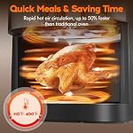 Friteuse à air grande capacité de 6.2 Qt 1500W avec panier antiadhésif, friteuse multifonction 8-en-1 avec préréglages, cuiseur pour repas sains et à faible huile, fonctionnement pratique