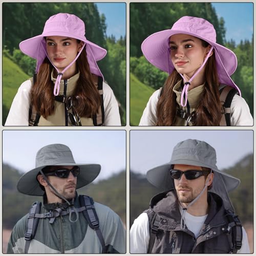 Image of Sun Hats for Men Women, UPF 50+ Protection Fishing Hat with Neck Flap