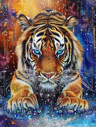Diamond painting adulte tigre 70x90cm avec kit broderie diamant complet
