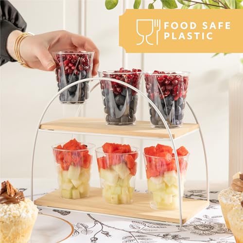 PLASTICPRO Disposable Crystal Clear Plastic Tumblers 7 oz for Parties & Weddings Pack of 100