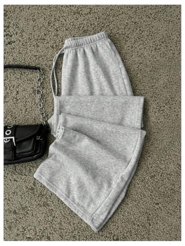 Image of SOLY HUX Women's Y2k Wide Leg Gothic Sweatpants Grunge Pants | Drawstring Waist, Streetwear