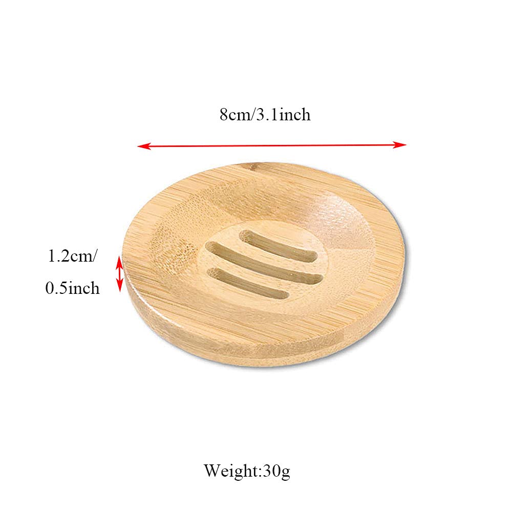 2PCS Bamboo Soap Dishes, Handmade Bamboo Wooden Soap Holder, Bathroom Soap Dish, Natural Soap Box - Image 2