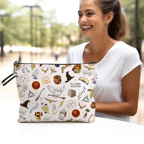 Magic Stuff Makeup Bag, Book Lover Cosmetic Bag for Women Librarian Gifts Book Worm Gift Magic Kits, Accessories Magic Wand Zipper Purse Travel Bag4